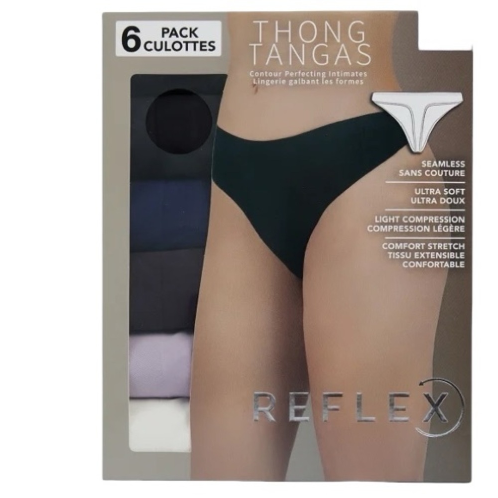 Reflex Women's Seamless Thong, 6-pack Multicolor